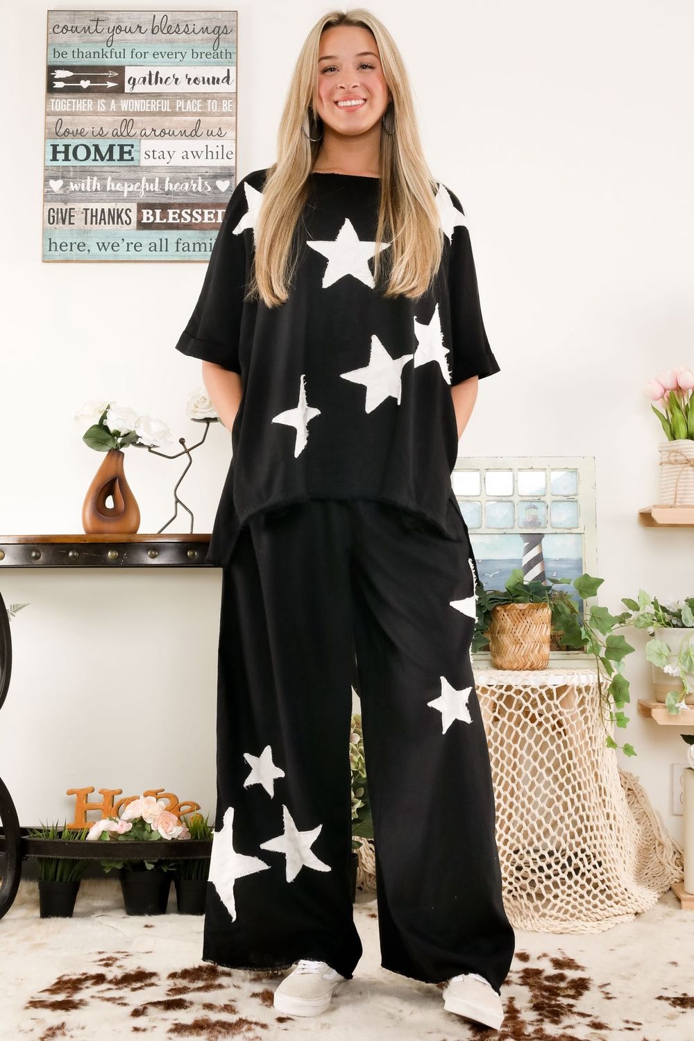 Star Patch Short Sleeve Top