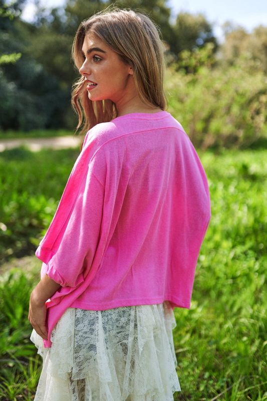 *PLUS* Loose Fit Dolman Sleeve Top
