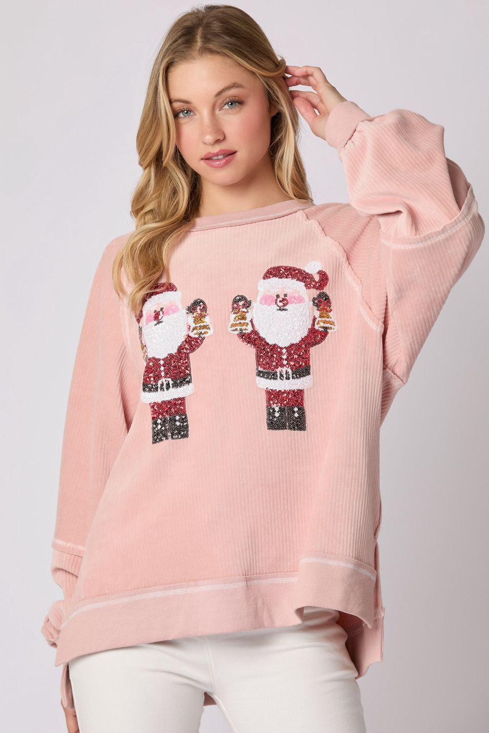 Sequin Santa Sweatshirt