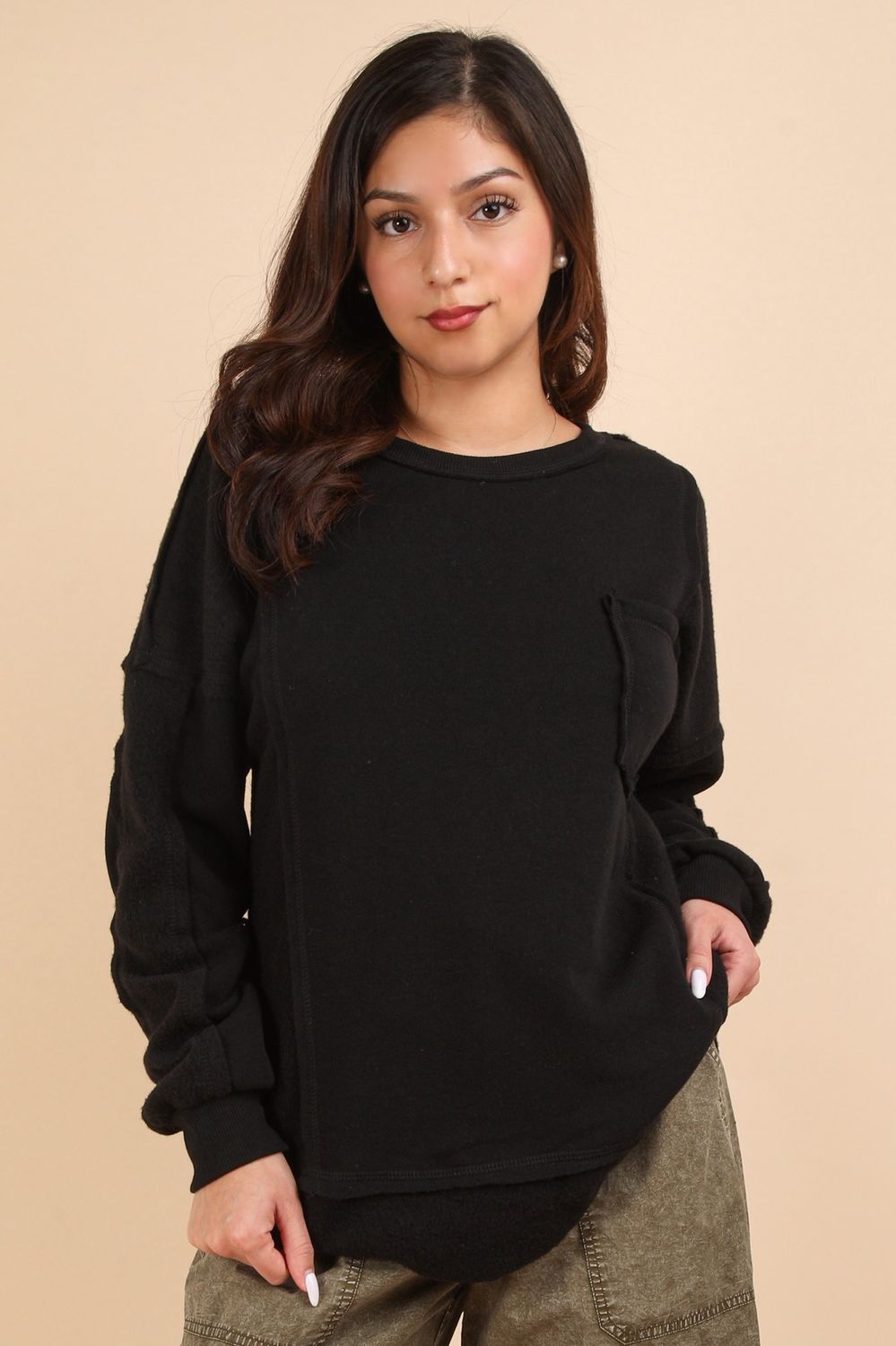 French Terry Knit Top