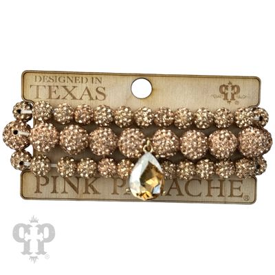 Rose Gold Pave Bracelet set