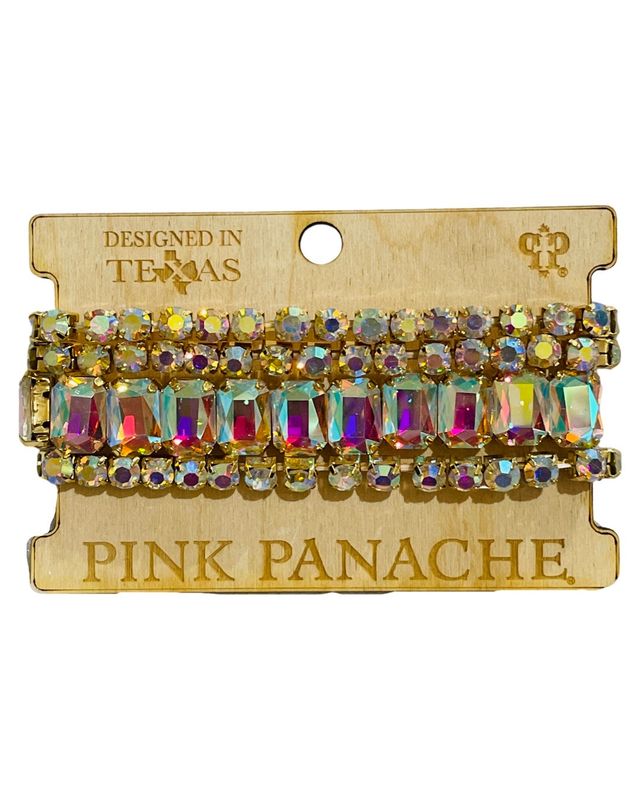 Iridescent Rhinestone Bracelet Set-Curvy