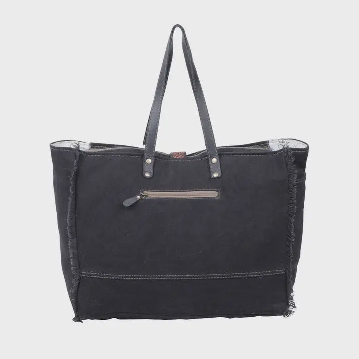 Cowhide Turquoise Tooled Leather Weekender