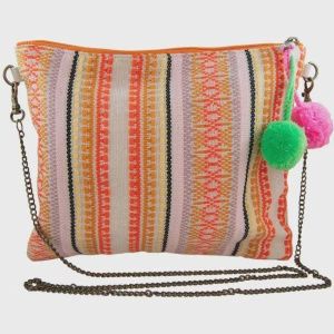 Multicolored Sequined Crossbody Clutch Bag