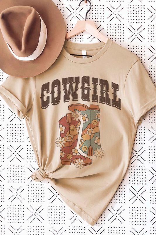 Retro Cowgirl Boots Tee &quot;Reg/Plus&quot;