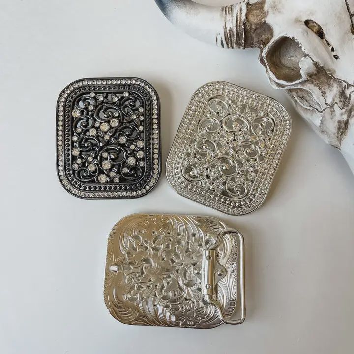Rhinestone Small Belt Buckle