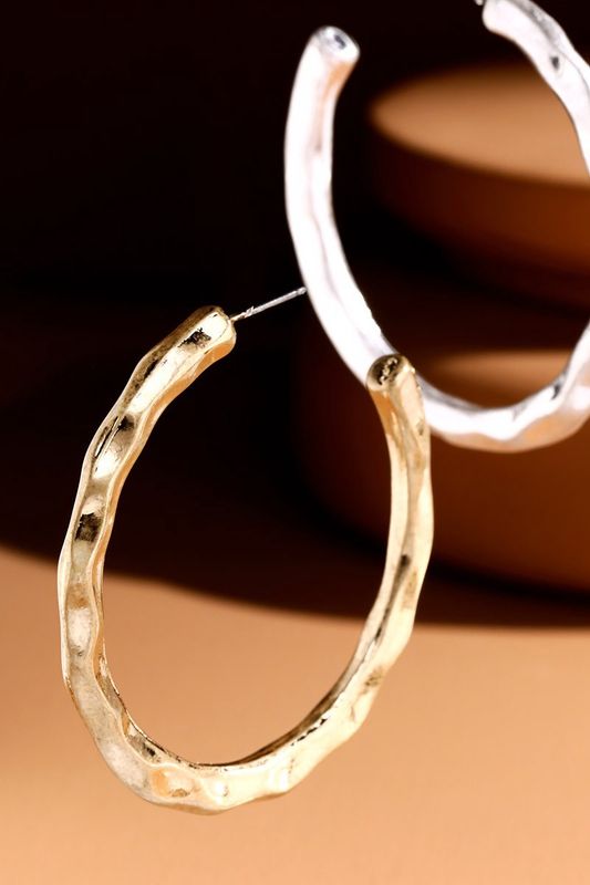 Textured Hoop Earrings