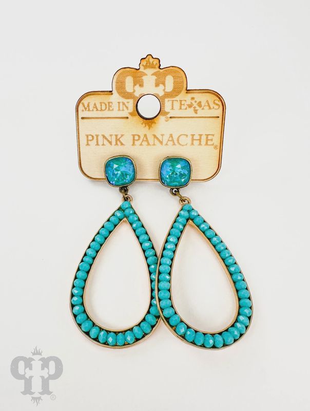 Rhinestone Teardrop Earring w/ Austrian Crystal