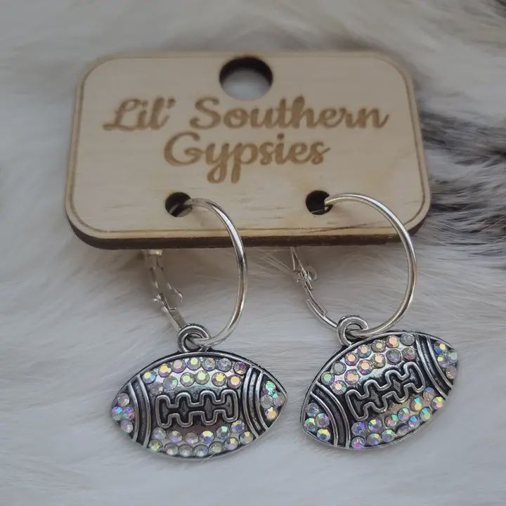 It&#39;s Football Time Charm Earrings