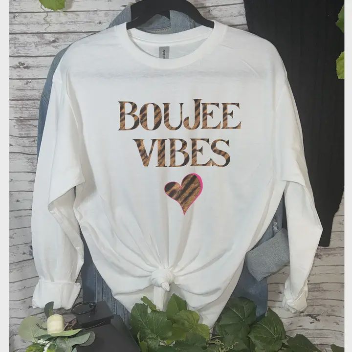 Boujee Vibes Long Sleeve T-Shirt Reg/Plus