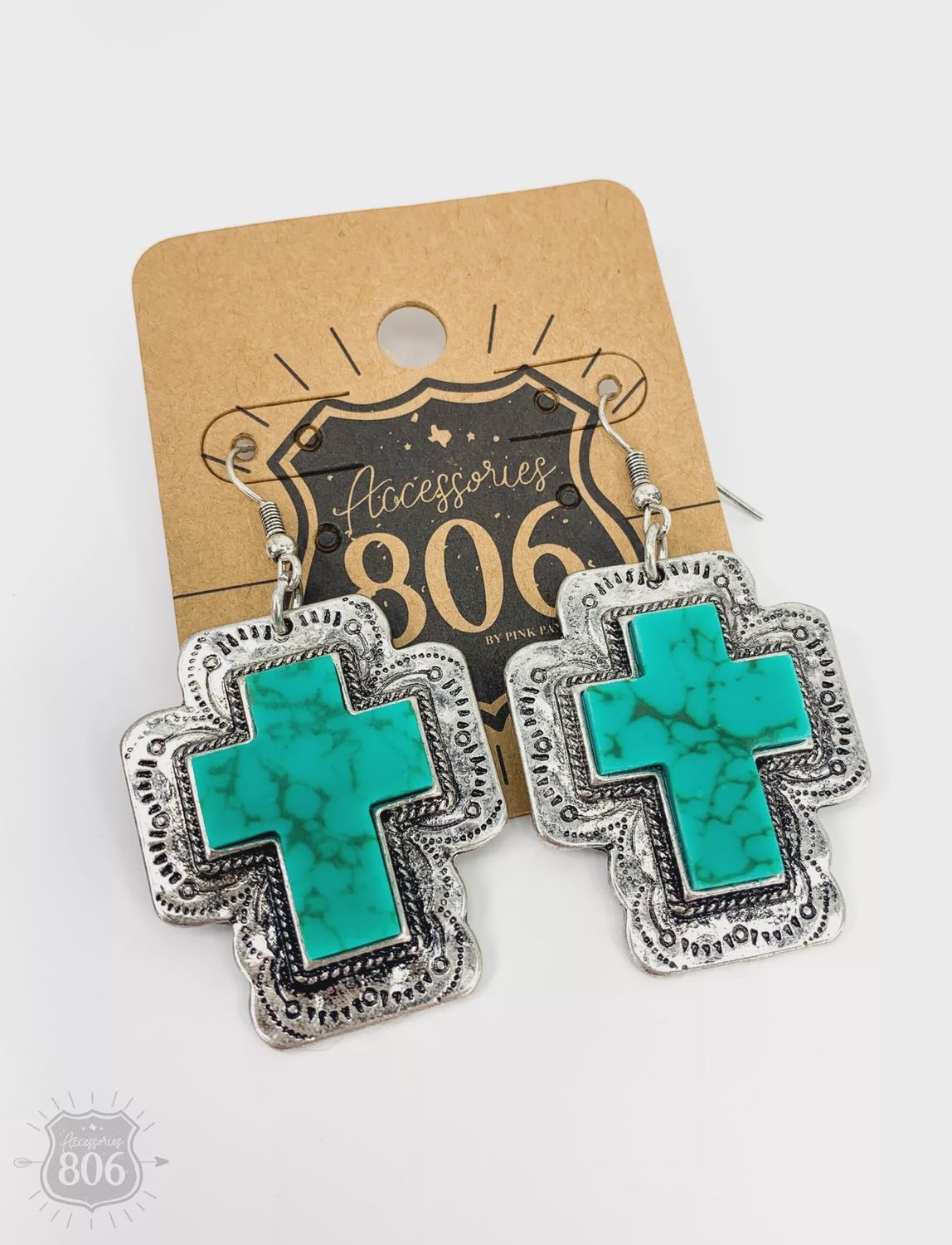 Cross Stone Earring