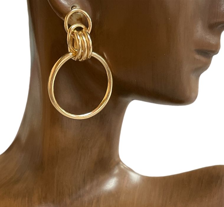 Gold Circle Hoop Earrings