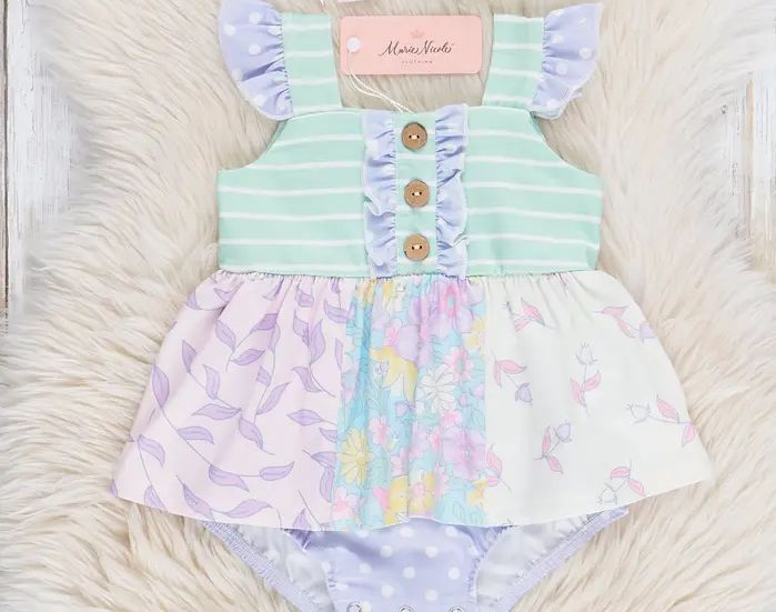 Pastel Buds &amp; Blooms Ruffle Bubble