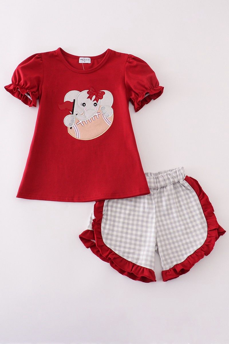 Alabama Elephant Football Applique Set