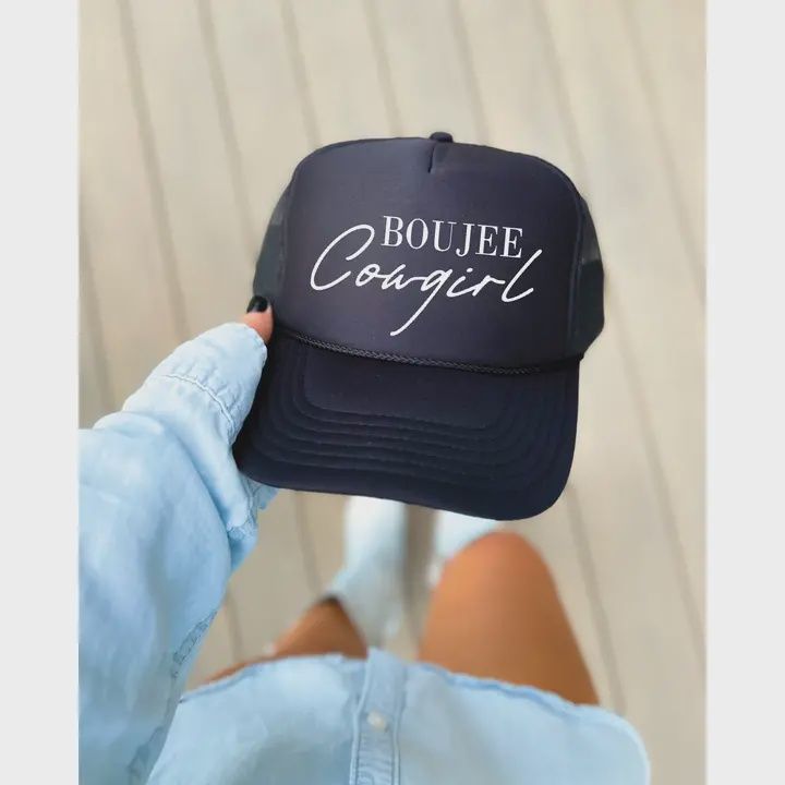 Boujee Cowgirl Black Trucker Hat