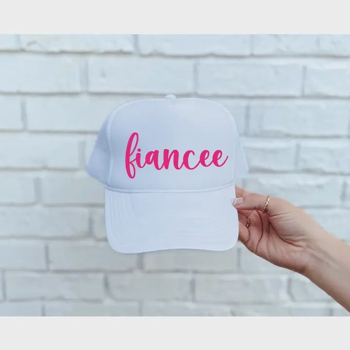 Fiancee White Trucker Hat