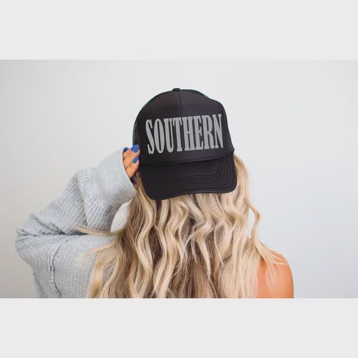 Southern Black Trucker Hat