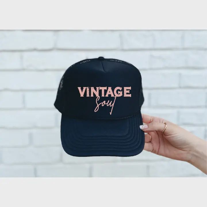 Vintage Soul Black Trucker Hat
