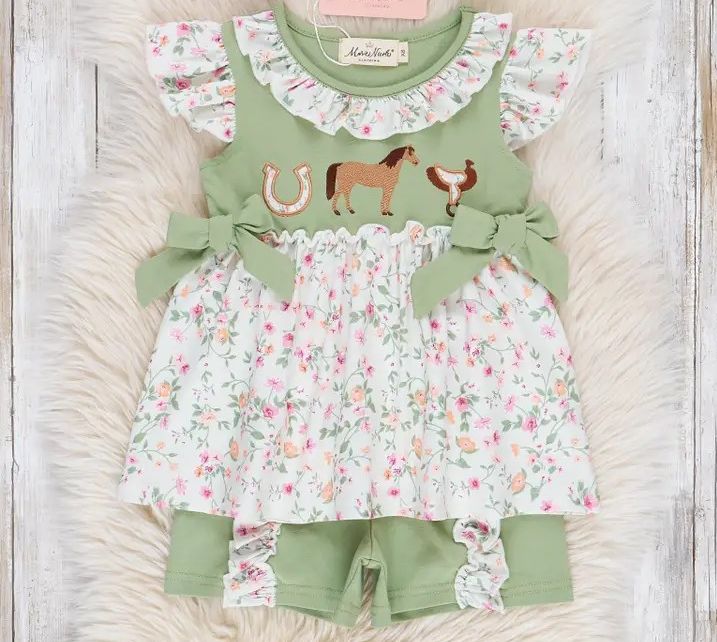 Ranch Friends Floral Ruffle Outfit