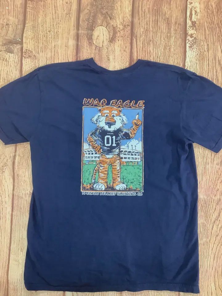 Aubie Navy Watercolor Tee
