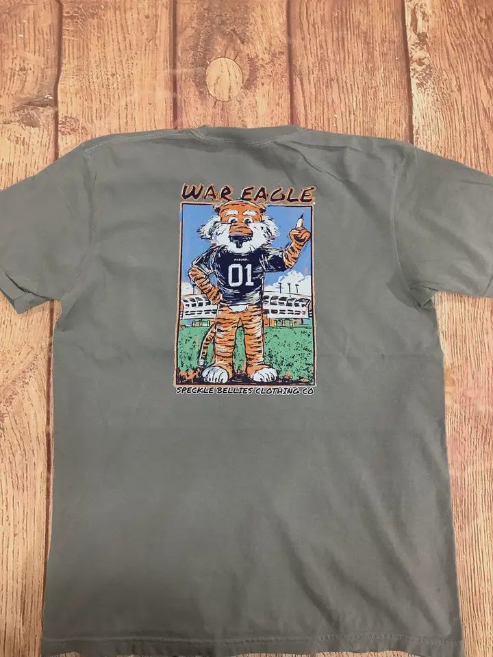 Aubie Grey Watercolor Tee