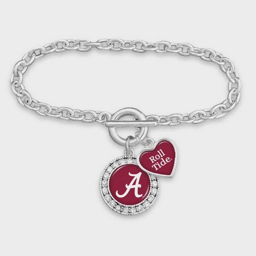 Alabama Crimson Tide Spirit Slogan Bracelet