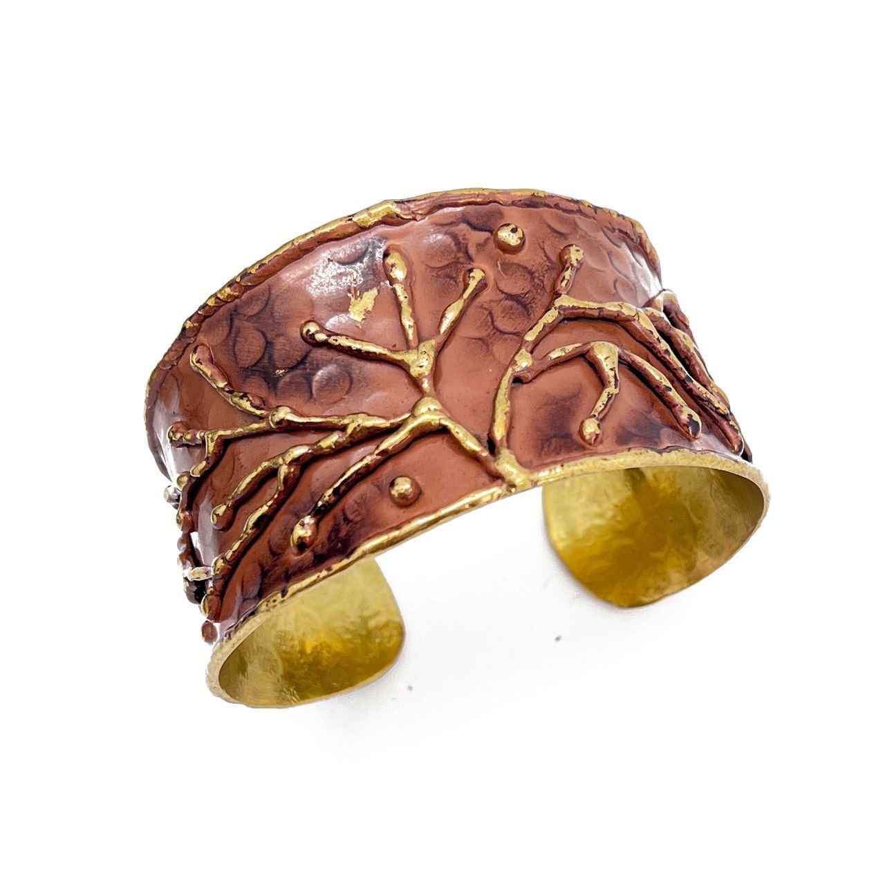 Brass Patina Bracelet – Brown Branches