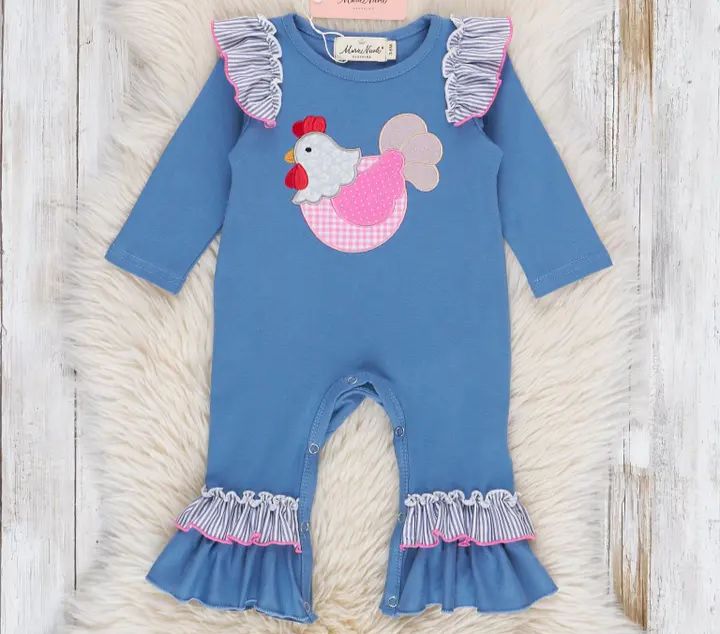 Feathered Friend Ruffle Romper