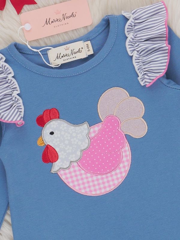 Feathered Friend Ruffle Romper