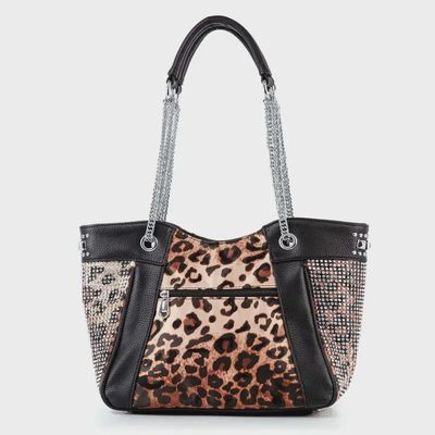 Chain and Rhinestone Studded Tote