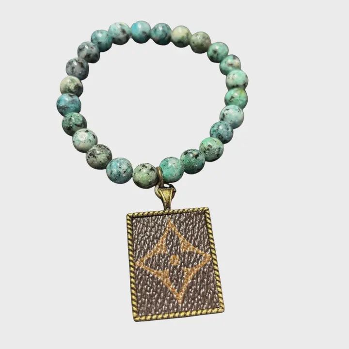 African Turquoise Refurbished LV 8mm Bracelet