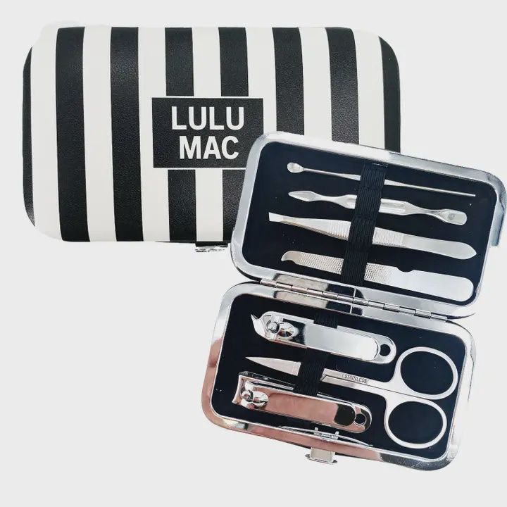 Black Stripe Darby Manicure Set
