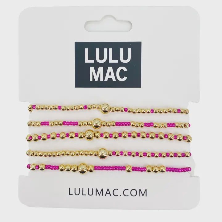 LULU Mac Hot Pink Bracelet set