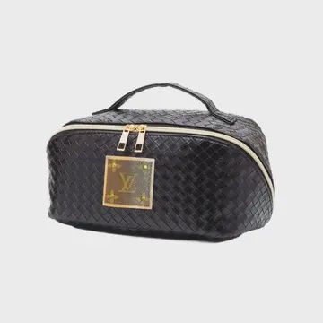 Upcycled LV Black Travel Pouch