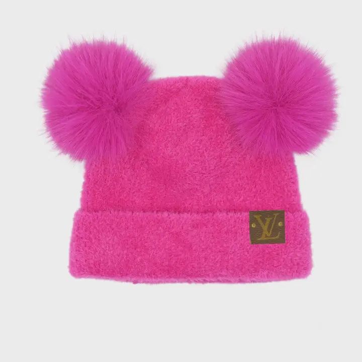 Upcycled LV Chenille Baby Beanie