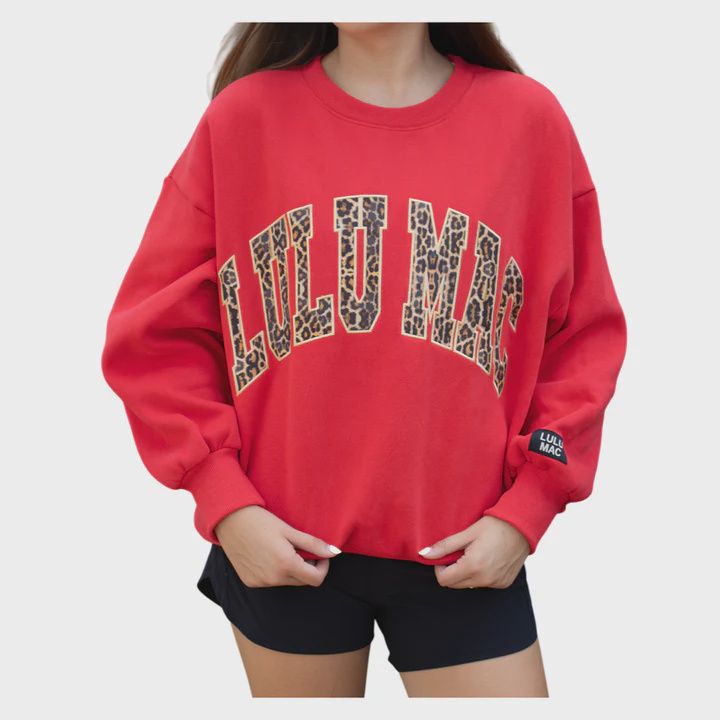 LULU Mac Red w/ Leopard Sweatshirt