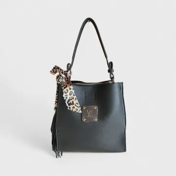 Upcycled LV Fringe Tote