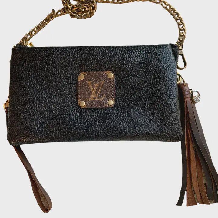 Upcycled LV Black Crossbody