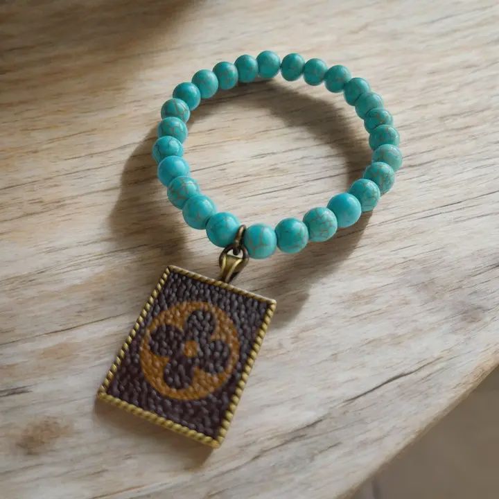 Howlite Turq 8mm Refurbished LV Bracelet
