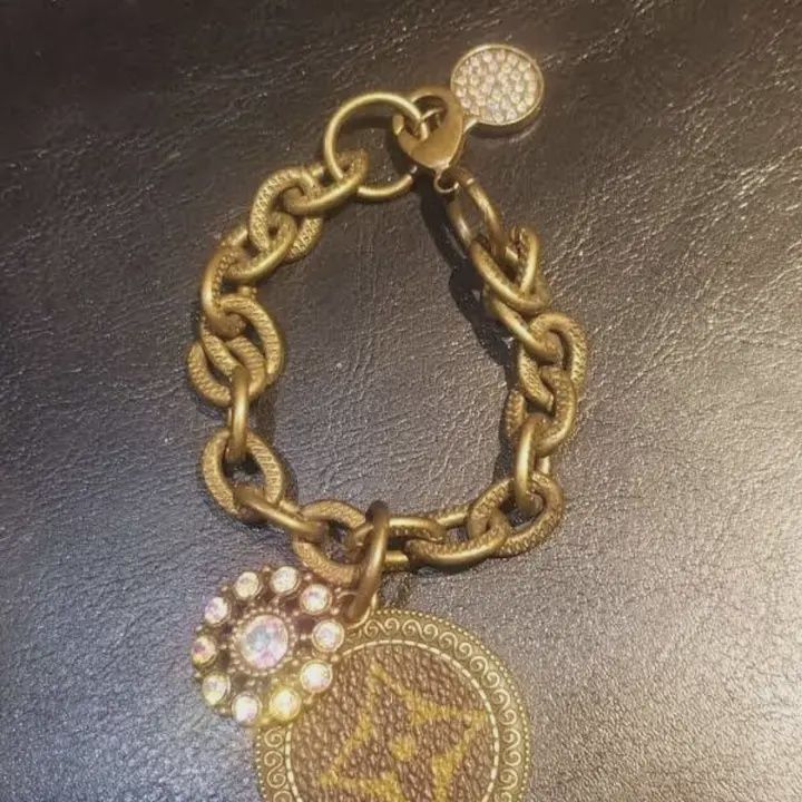 Upcycled LV Chunky Chain Bracelet