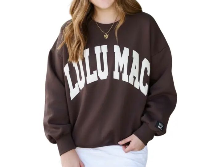 LULU Mac Sweatshirt Brown/White- Puff