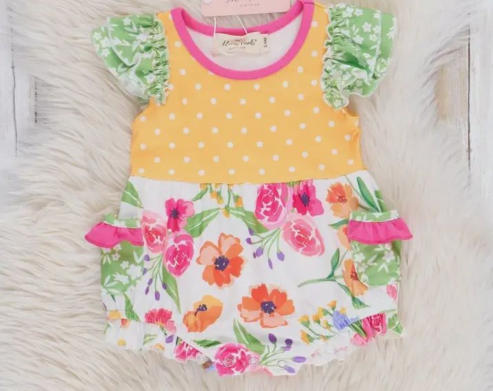 Wildflowers &amp; Polka Dots Ruffle Bubble