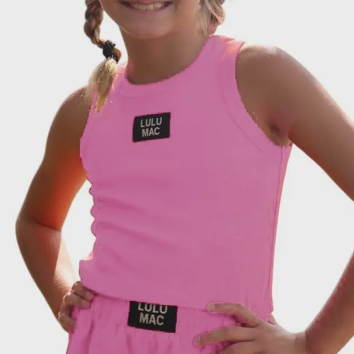 LULU Mac Kids Solid Tank - Bubblegum