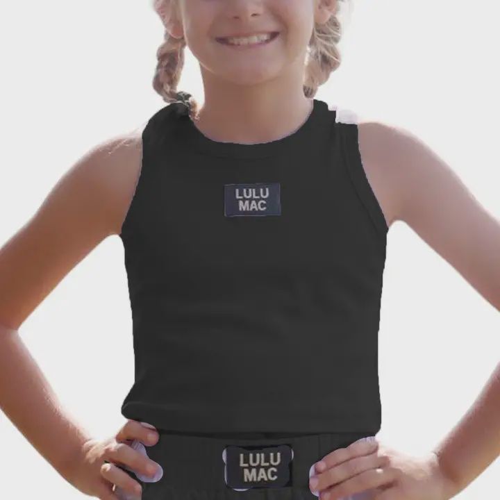 LULU Mac Kids Solid Tank - Black
