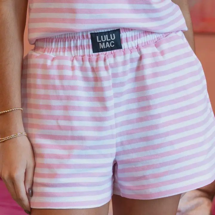 LULU Mac Stripe Short-Light Pink