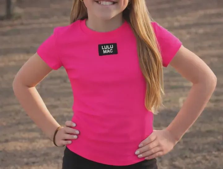 LULU Mac Kids Baby Doll Top - Hot Pink