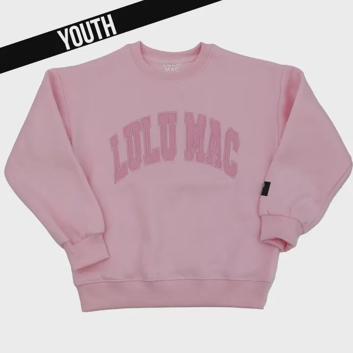 LULU Mac Mono Kids Embroidered Sweatshirt - Light Pink