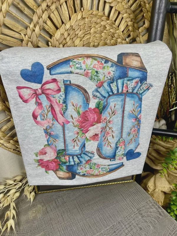 Floral Cowgirl Boots Tee