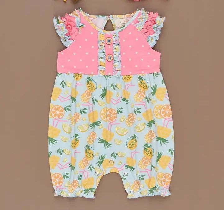 Tropical Twist Ruffle Romper