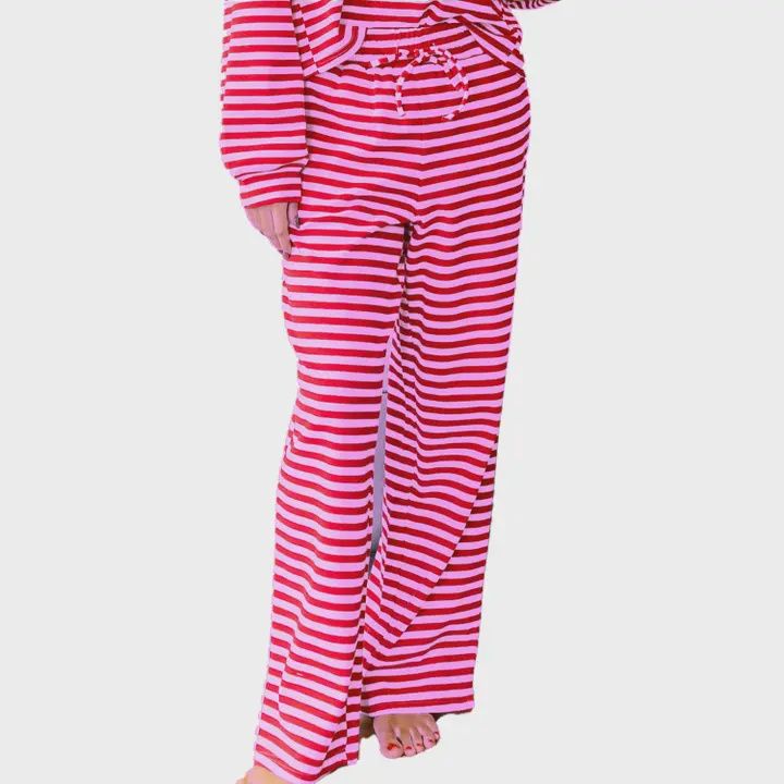 LULU Mac Stripe Pant Red/Pink